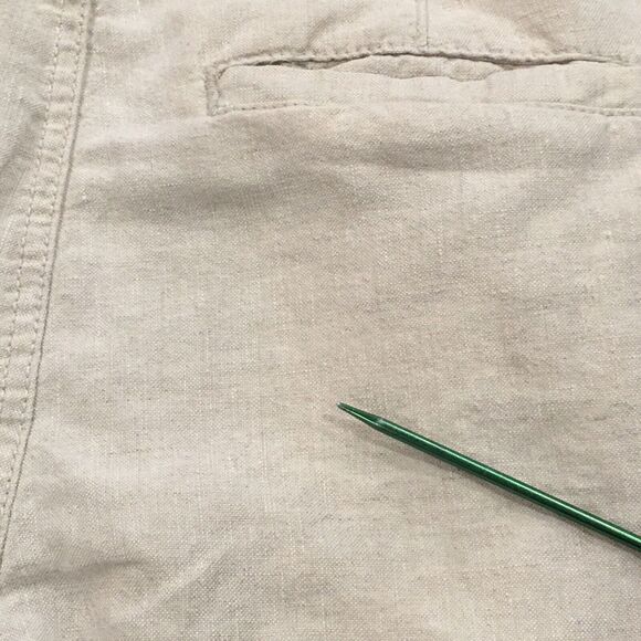 Old Navy Men 30x30 Pants Cream Chino Tapere Button Fly 100% Linen Coastal Preppy - Picture 12 of 16